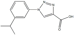 1-[3-(propan-2-yl)phenyl]-1H-1,2,3-triazole-4-carboxylic acid Struktur