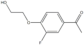 1-[3-fluoro-4-(2-hydroxyethoxy)phenyl]ethan-1-one Struktur