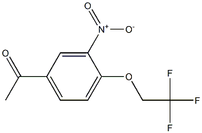 1-[3-nitro-4-(2,2,2-trifluoroethoxy)phenyl]ethan-1-one Struktur