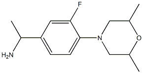 1-[4-(2,6-dimethylmorpholin-4-yl)-3-fluorophenyl]ethan-1-amine Struktur