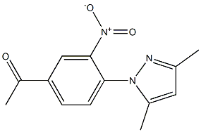 1-[4-(3,5-dimethyl-1H-pyrazol-1-yl)-3-nitrophenyl]ethan-1-one Struktur