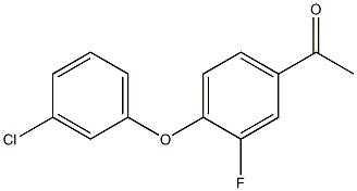 1-[4-(3-chlorophenoxy)-3-fluorophenyl]ethan-1-one Struktur