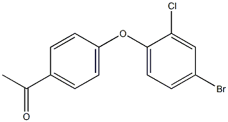 1-[4-(4-bromo-2-chlorophenoxy)phenyl]ethan-1-one Struktur