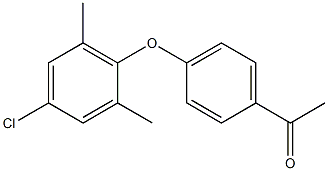 1-[4-(4-chloro-2,6-dimethylphenoxy)phenyl]ethan-1-one Struktur