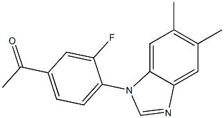 1-[4-(5,6-dimethyl-1H-1,3-benzodiazol-1-yl)-3-fluorophenyl]ethan-1-one Struktur