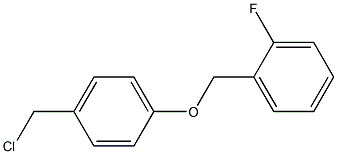 1-[4-(chloromethyl)phenoxymethyl]-2-fluorobenzene Struktur