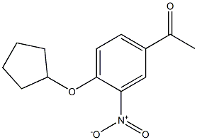 1-[4-(cyclopentyloxy)-3-nitrophenyl]ethan-1-one Struktur