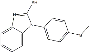 1-[4-(methylsulfanyl)phenyl]-1H-1,3-benzodiazole-2-thiol Struktur