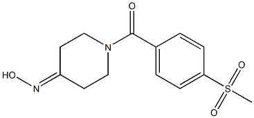 1-[4-(methylsulfonyl)benzoyl]piperidin-4-one oxime Struktur