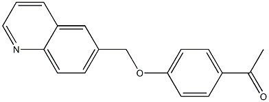 1-[4-(quinolin-6-ylmethoxy)phenyl]ethan-1-one Struktur