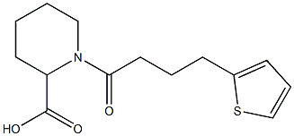 1-[4-(thiophen-2-yl)butanoyl]piperidine-2-carboxylic acid Struktur