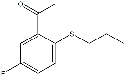 1-[5-fluoro-2-(propylsulfanyl)phenyl]ethan-1-one Struktur