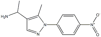 1-[5-methyl-1-(4-nitrophenyl)-1H-pyrazol-4-yl]ethan-1-amine Struktur