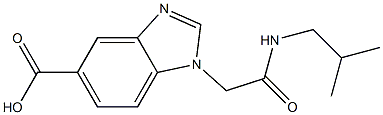 1-{[(2-methylpropyl)carbamoyl]methyl}-1H-1,3-benzodiazole-5-carboxylic acid Struktur