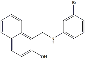 1-{[(3-bromophenyl)amino]methyl}naphthalen-2-ol Struktur