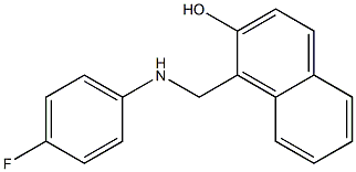 1-{[(4-fluorophenyl)amino]methyl}naphthalen-2-ol Struktur