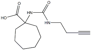 1-{[(but-3-ynylamino)carbonyl]amino}cycloheptanecarboxylic acid Struktur