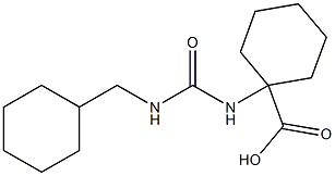 1-{[(cyclohexylmethyl)carbamoyl]amino}cyclohexane-1-carboxylic acid Struktur