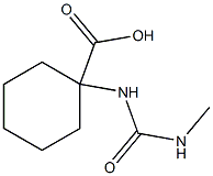 1-{[(methylamino)carbonyl]amino}cyclohexanecarboxylic acid Struktur