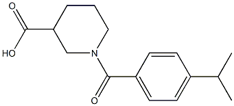 1-{[4-(propan-2-yl)phenyl]carbonyl}piperidine-3-carboxylic acid Struktur