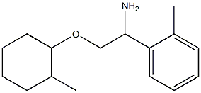 1-{1-amino-2-[(2-methylcyclohexyl)oxy]ethyl}-2-methylbenzene Struktur