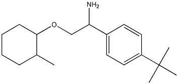 1-{1-amino-2-[(2-methylcyclohexyl)oxy]ethyl}-4-tert-butylbenzene Struktur