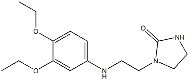 1-{2-[(3,4-diethoxyphenyl)amino]ethyl}imidazolidin-2-one Struktur