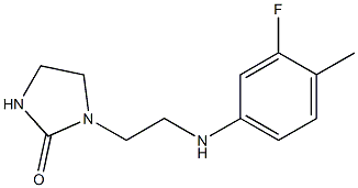 1-{2-[(3-fluoro-4-methylphenyl)amino]ethyl}imidazolidin-2-one Struktur