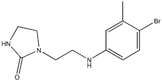 1-{2-[(4-bromo-3-methylphenyl)amino]ethyl}imidazolidin-2-one Struktur