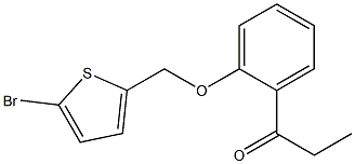 1-{2-[(5-bromothiophen-2-yl)methoxy]phenyl}propan-1-one Struktur