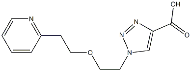 1-{2-[2-(pyridin-2-yl)ethoxy]ethyl}-1H-1,2,3-triazole-4-carboxylic acid Struktur