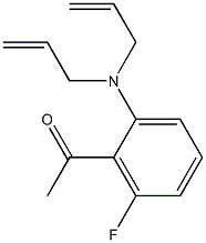 1-{2-[bis(prop-2-en-1-yl)amino]-6-fluorophenyl}ethan-1-one Struktur