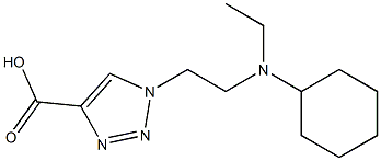 1-{2-[cyclohexyl(ethyl)amino]ethyl}-1H-1,2,3-triazole-4-carboxylic acid Struktur