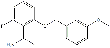 1-{2-fluoro-6-[(3-methoxyphenyl)methoxy]phenyl}ethan-1-amine Struktur