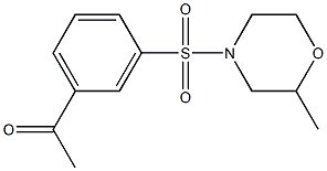 1-{3-[(2-methylmorpholine-4-)sulfonyl]phenyl}ethan-1-one Struktur