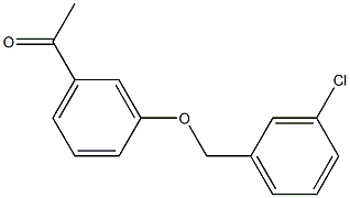 1-{3-[(3-chlorophenyl)methoxy]phenyl}ethan-1-one Struktur