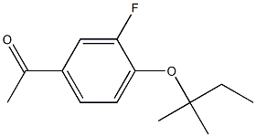 1-{3-fluoro-4-[(2-methylbutan-2-yl)oxy]phenyl}ethan-1-one Struktur