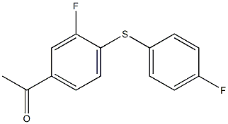 1-{3-fluoro-4-[(4-fluorophenyl)sulfanyl]phenyl}ethan-1-one Struktur