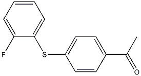 1-{4-[(2-fluorophenyl)sulfanyl]phenyl}ethan-1-one Struktur