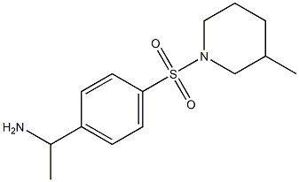 1-{4-[(3-methylpiperidine-1-)sulfonyl]phenyl}ethan-1-amine Struktur