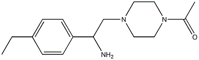 1-{4-[2-amino-2-(4-ethylphenyl)ethyl]piperazin-1-yl}ethan-1-one Struktur