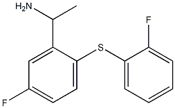 1-{5-fluoro-2-[(2-fluorophenyl)sulfanyl]phenyl}ethan-1-amine Struktur