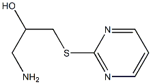 1-amino-3-(pyrimidin-2-ylsulfanyl)propan-2-ol Struktur