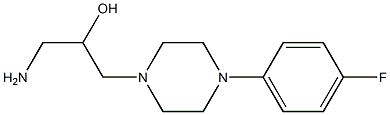 1-amino-3-[4-(4-fluorophenyl)piperazin-1-yl]propan-2-ol Struktur