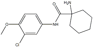 1-amino-N-(3-chloro-4-methoxyphenyl)cyclohexanecarboxamide Struktur