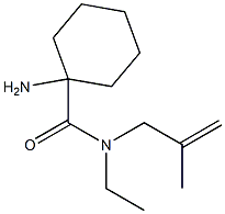 1-amino-N-ethyl-N-(2-methylprop-2-enyl)cyclohexanecarboxamide Struktur