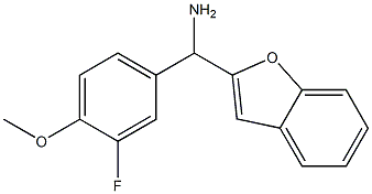 1-benzofuran-2-yl(3-fluoro-4-methoxyphenyl)methanamine Struktur