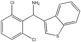 1-benzothiophen-3-yl(2,6-dichlorophenyl)methanamine Struktur