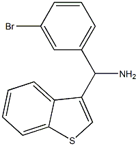 1-benzothiophen-3-yl(3-bromophenyl)methanamine Struktur