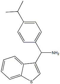 1-benzothiophen-3-yl[4-(propan-2-yl)phenyl]methanamine Struktur